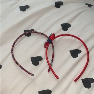 2 plaid headbands